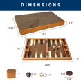 thumbnail image 4 of GSE Games & Sports Expert Premium Wooden Folding Inlay Backgammon Board Game Set Classic Traditional Strategy Board Games (Focus - 17 Inches), 4 of 5
