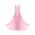 thumbnail image 3 of TiaoBug Combinaison à Sequins pour Filles Combinaisons Sans Manches Robe Maxi en Chiffon Combinaisons pour 7-14 Ans Rose 10, 3 of 6