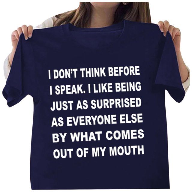 Birdeem Unisex Funny Printed Pattern Casual Fashion Soild Color Short Sleeve Tops