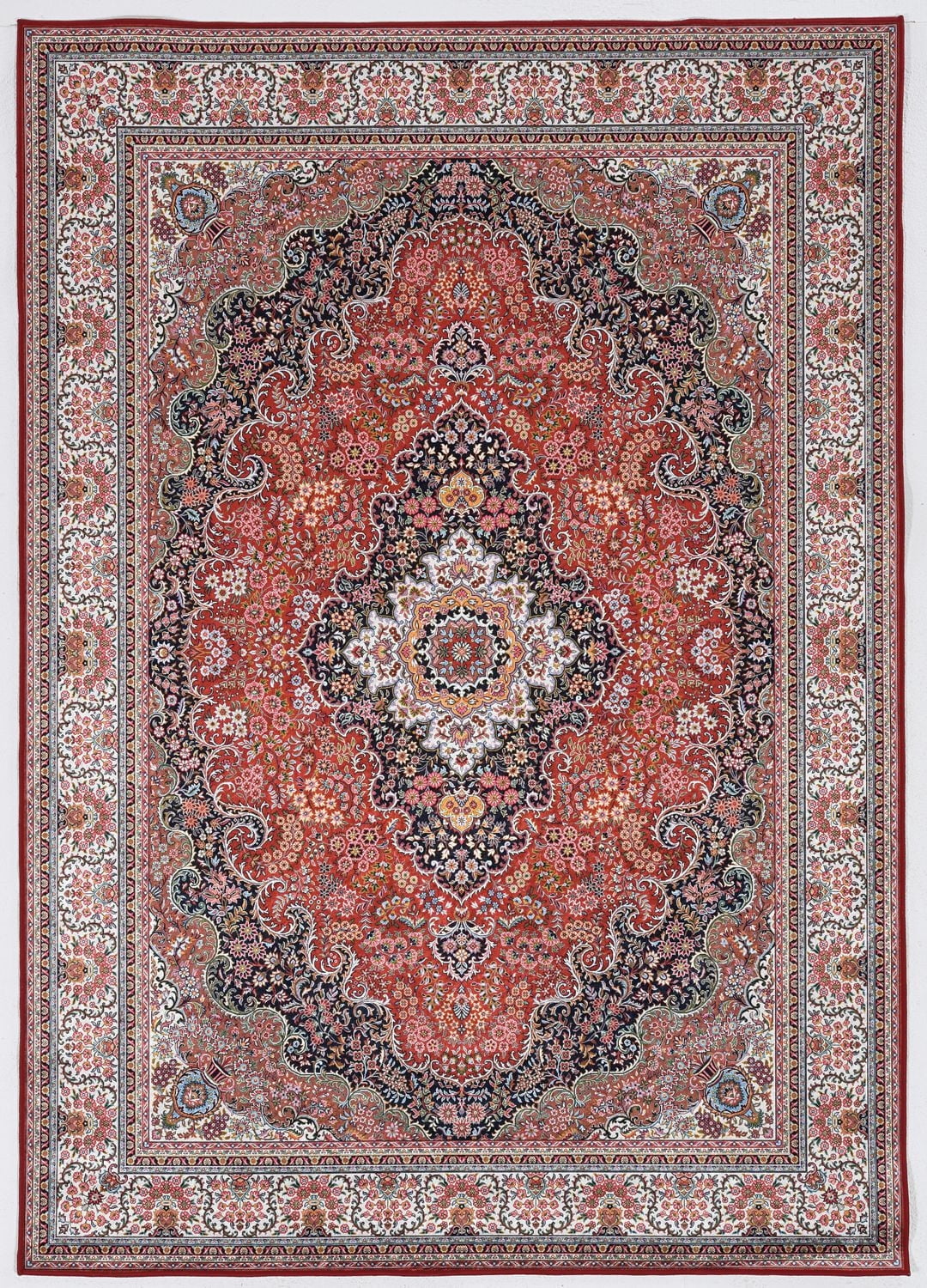 Tapis Emerald Myer ivoire & or de 6 pi 7 po x 9 pi 7 po