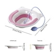 thumbnail image 3 of Bassin de Bain Pliable et Rabattable pour s'Asseoir pour le Confort, Baignoire Portative pour Trempage des Hanches Compatible avec les Sièges de Toilette Standard (39x37 cm), Conception de Rangement Facile, 3 of 6