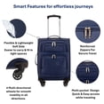 thumbnail image 4 of Jetstream Softside Carry-On Luggage, Lightweight Rolling Travel Suitcase with Spinner Wheels, 4 of 6