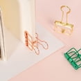 thumbnail image 3 of Metal Wire Paper Clamp Binder Clips Colored Multifunction Hollow Out Paper Desktop Office Organizer for Photo File Students School Office Home Supply 10pcs per Box 32mm, 3 of 8