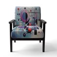 thumbnail image 4 of Designart « Illusions Spatiales Violet Suprématisme » Fauteuil d'Appoint Rembourré Abstrait Multicolore - Fauteuil Moderne pour Salon, 4 of 7