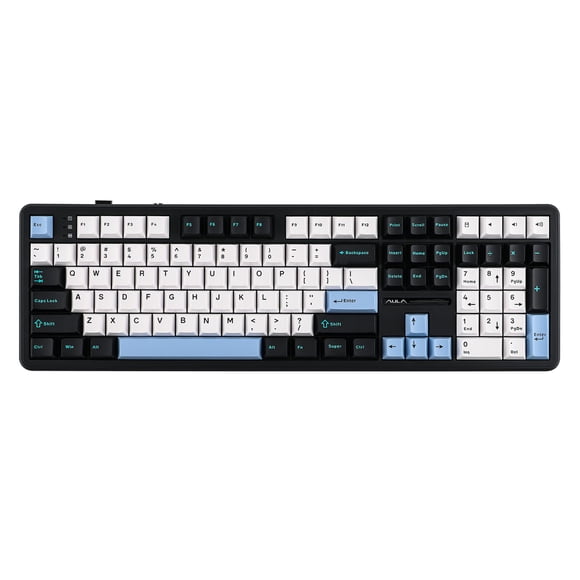 EPOMAKER Aula F108 Wireless Gaming Keyboard, Full Size Mechanical Keyboard with 4000mAh Battery, 108 Hot-Swappable and Programmable Keys, RGB Backlig