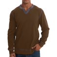 thumbnail image 2 of T-Shirt de Base à Col en V pour Hommes Tendance Décontractée Ample Manches Longues pour Affaires Extérieures, 2 of 6