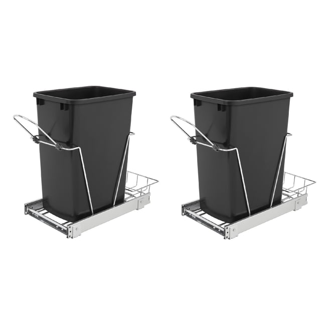 Rev A Shelf Contenant à Déchets Coulissant Simple de 35 Qt, Paquet RV-12KD-18C S (2)