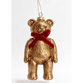 thumbnail image 1 of Holiday Time, Gold Bear With Red Bow Ornament , 4.5in, 1 of 4