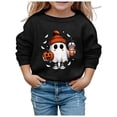 thumbnail image 1 of GDREDA Chandails à Capuchon Tendance pour Filles Chandails pour Enfants Stylés Mignons Imprimés Col Rond Manches Longues pour Usage Quotidien Noir, 9-10 Ans, 1 of 4