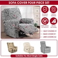thumbnail image 2 of Stretchable Printed Recliner Cover – Protective Elastic Slipcover for Home Reclining Chairs, 2 of 9
