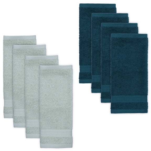 Mainstays 8-Pack Washcloth Set, Mint Teal