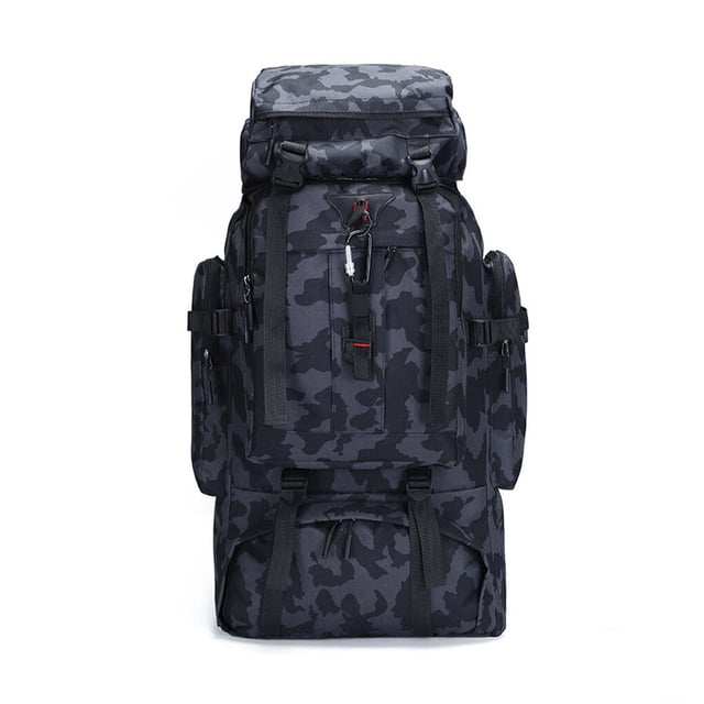 maskred Climbing Backpack Outdoor Large Capacity Rucksack Packsack Travel Waterproof Mountaineering Storage Bag with Rain Cover CP Camouflage