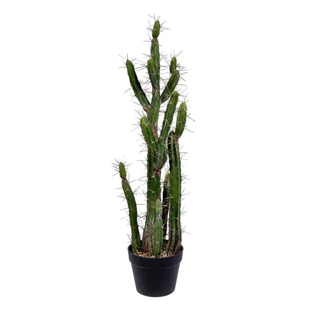 Vickerman FE191134 34 in. Green Potted Cactus Plastic Planter Pot