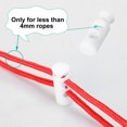 thumbnail image 1 of Unique Bargains 50 Pcs Verrous de Cordon à Ressort Clips en Plastique Attache Double Trous Corde Toggle Slider, Blanc, 1 of 7