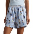 thumbnail image 1 of Polo Ralph Lauren Women's  Bear Striped Cotton Boxer - 4P0119 - R2809 (Medium, Oxford Blue), 1 of 3