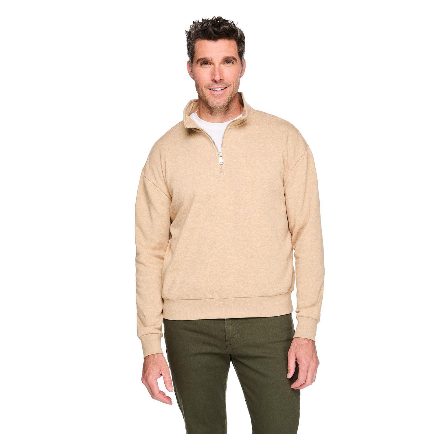 Coton ouaté à fermeture éclair 1/4 George pour hommes