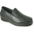 thumbnail image 1 of Kozi Soulier Mocassin Décontracté Confortable pour Femmes à Enfiler OY5319 avec Bout Rond Moc et Goussets Doubles Noirs, 1 of 8