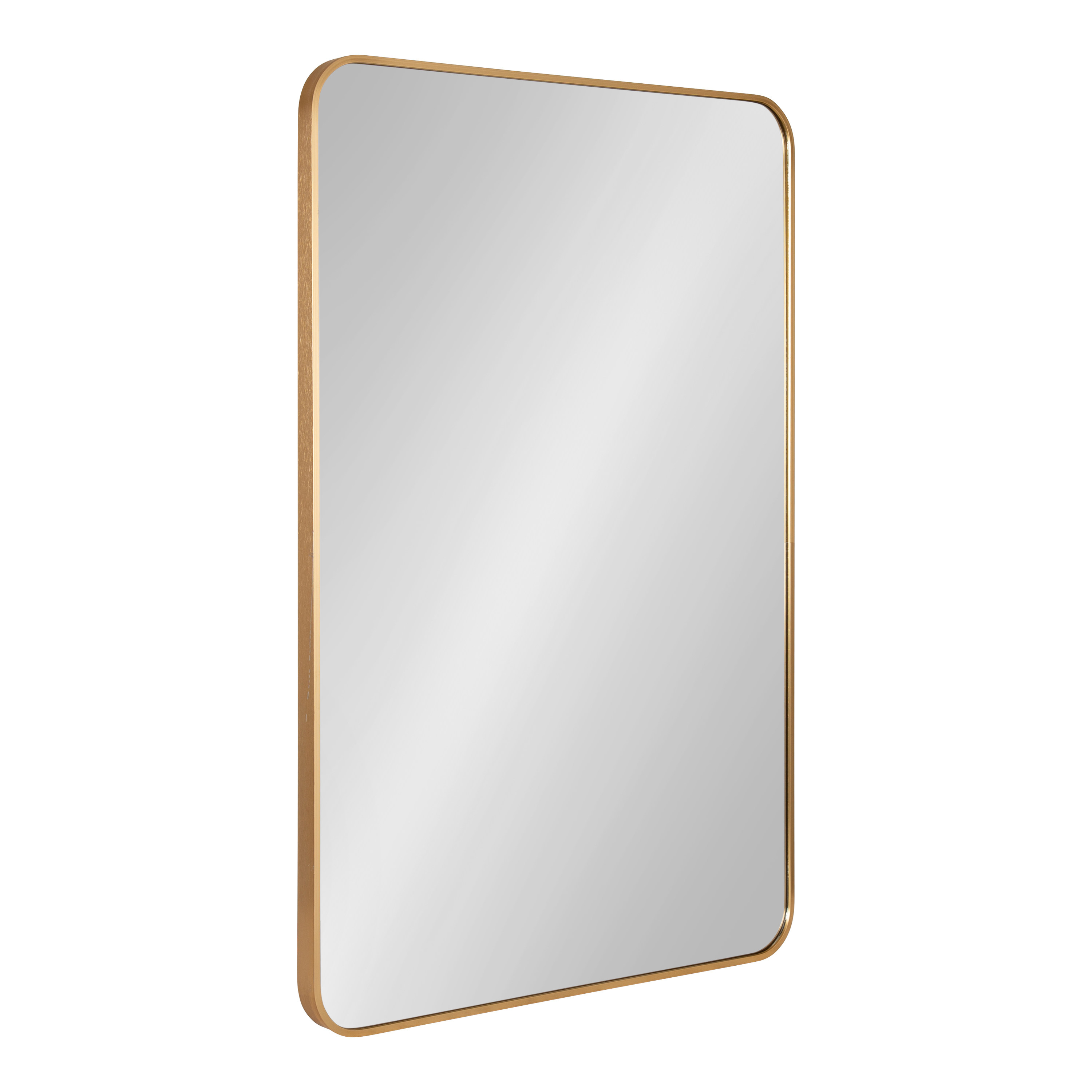 Kate and Laurel Zayda Radius Rectangle Framed Wall Mirror, Gold 24x36