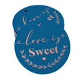 thumbnail image 1 of Inkdotpot Pack Of 100 Love Is Sweet Wedding Favor Paper Tags Craft Real Rose Gold Foil Hang Tags, 1 of 6
