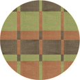 thumbnail image 1 of Ahgly Company Tapis d'Intérieur Lavables en Machine, Ronds, Transitionnels, Marron, 4' Ronds, 1 of 7