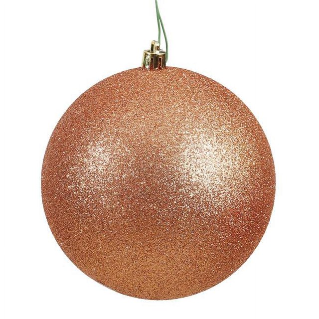 Vickerman N593058DG Boule à Capuchon Percée Pailletée Or Rose, Ornement, 12 Po