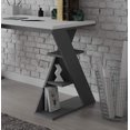 thumbnail image 3 of JV Home Papillon Collection 55 inch Office Desk Long Home Office Table for Study ,Work, Laptop, Writing Table, Workstation Dark Grey - White, 3 of 7