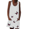 thumbnail image 1 of Birdeem Robe Sans Manches Décontractée à Imprimé pour Femmes, Col Rond, Printemps/été, 1 of 4