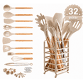 thumbnail image 1 of Hecef 32 Piece Kitchen Utensils Set, Food Grade Silicone Cooking Gadgets Tools with Holder, 1 of 11