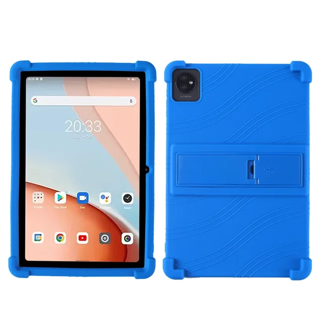 Case For Blackview Tab 70 Wifi 10.1 inch Tablet Safe Shockproof Silicone Stand Cover Blue