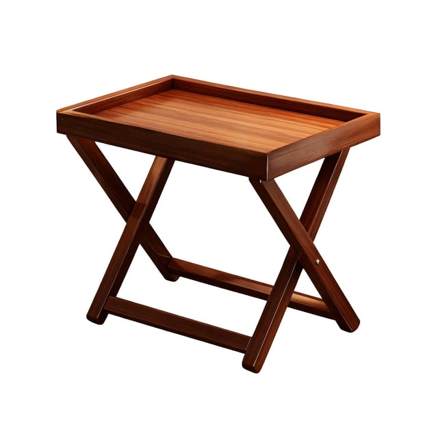 SIYTUAU Bamboos Bedside Table With Folding Legs Breakfast Tray Food And Snack Service Tray For Home Sofa Side Living Room Coffee Table Storage Rack Style A A