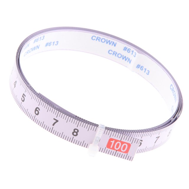 GROWTH TANK 1M Miter Saw Track Tape Measure Self Adhesive Steel Backing Metric Ruler L-R sinistra a destra (0-100 cm)