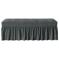 thumbnail image 3 of ziyahi Long Bench Cover Bench Seat Furniture Protector for Living Room Hotel Decor Dark Gray, 3 of 8