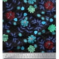 thumbnail image 1 of Soimoi Moss Georgette Fabric Dot,Leaves & Flower Print Fabric by Yard 42 Inch Wide, 1 of 1