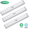 thumbnail image 1 of LED Motion Sensor Light Indoor [3-Pack] – Battery LED Lights Magnetic Light – Motion Sensor Closet Lights, LED Garage Light, Night Light, Wall Light – 10 Bulbs Per LED Strip Light QualityWatt, 1 of 8