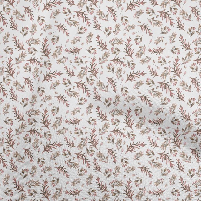 oneOone Polyester Spandex White Fabric Tropical Sewing Material Print Fabric By The Yard 56 Inch Wide