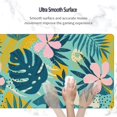 thumbnail image 3 of Extended Large Tropical Flowers & Palm Leaves Gaming Mouse Pad 31.5x15.7in Non-Slip Base Stitched Edges for Computer & Office, 3 of 6
