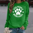 thumbnail image 2 of IROINID Vêtements d'Hiver Réduits pour Femmes Chandail à Capuche T-shirt Imprimé Manches Longues Blouse Col Rond Hauts de Détente Chandail en Molleton, Vert, 2 of 4