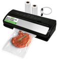 thumbnail image 1 of NutriChef Machine de Mise sous Vide pour Aliments, Corps en Acier Inoxydable et ABS, Système de Scellage Automatique pour Aliments Secs et Humides, Commandes Tactiles à DEL, Comprend des Sacs, 1 of 8