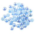 thumbnail image 4 of KLKCMS 100 Pcs Demi-Perle Dos Plat 8 mm Bricolage Décoration Artisanale Bleu, 4 of 7
