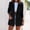 Black, variant on cllios Women's Casual Office Blazers Open Front Solid Business Lapel Double Breasted Work Jackets Cardigan