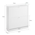thumbnail image 2 of SoBuy FSR99-W, 2 Drawers Shoe Cabinet Shoe Rack Shoe Storage Cupboard Organizer Unit, 2 of 8