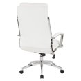 thumbnail image 4 of Executive Faux Leather High Back Chair in White with Padded Arms, 4 of 5