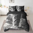 thumbnail image 2 of 3D Tornado Comforter Set 7-Piece Horror Disaster Pattern Bedding Set Full Size, Tornado Storm Lightning Comforter + Flat Sheet + Fitted Sheet + 2 Pillowcases + 2 Throw Pillow Covers, 2 of 5