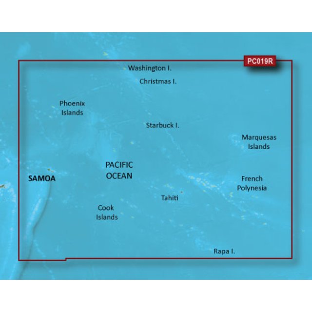 Garmin Cartographie Marine 010-C0866-00 BlueChart G3 Vision; Compatible avec les Traceurs de Cartes; VPC019R; Couverture Détaillée de la Polynésie Côtière; sur Carte SD / micro-SD