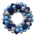 thumbnail image 1 of 16 in Holiday Time Blue & Silver Round Ball Christmas Tinsel Wreath, 1 of 4