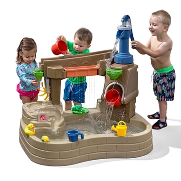 Step2 Pump & Splash Discovery Pond Toddler Sand & Water Toy for Ages 2 and Up
