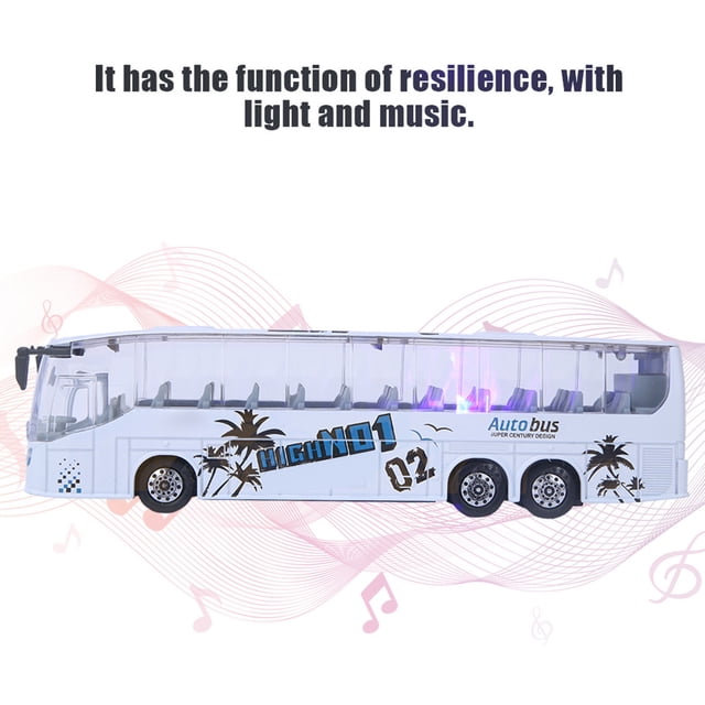 FLAMEEN Autobus de Simulation, Forme Réaliste Généreuse Robuste Finition Exquise Jouet Autobus, Enfants Adultes pour Amis Ados Collègues