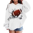 thumbnail image 4 of Kcodviy Chandails pour Tout-Petits Enfants Fans de Football Filles Chandails Ado Chandail Joueur Sports 5T Chandails Filles Rétro Enfants Garçons Filles Chat et Chandails Rugby Chandail à Capuchon Chandail, 4 of 6