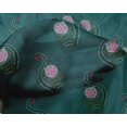thumbnail image 4 of oneOone Silk Tabby Fabric Leaves & Floral Block Printed Fabric 1 Yard 42 Inch Wide, 4 of 4