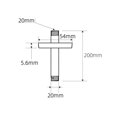 thumbnail image 1 of 10-30cm Black Shower Bracket with Flange Ceiling Mount Shower Head Extension, 1 of 6